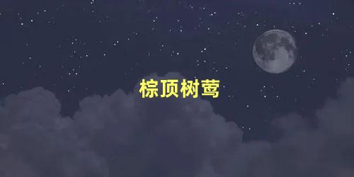 棕顶树莺